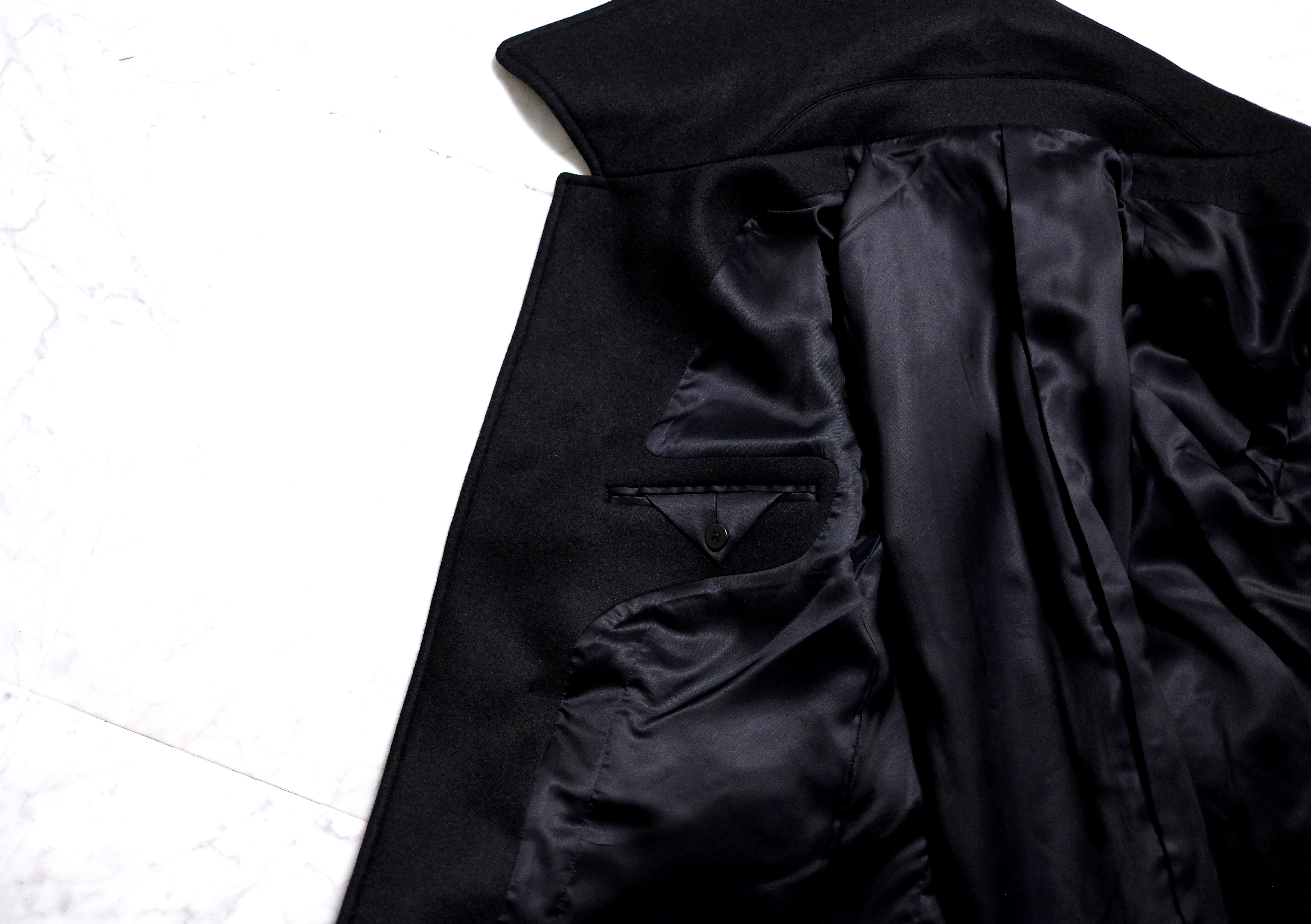 Zenovia black lambs wool melton | SHINYA