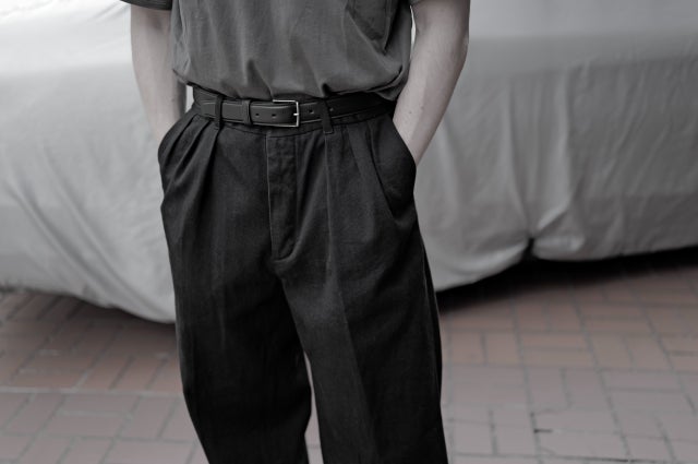 【極美品】SHINYA Evans faded epworth denim 3 TROUSERS | SHINYA