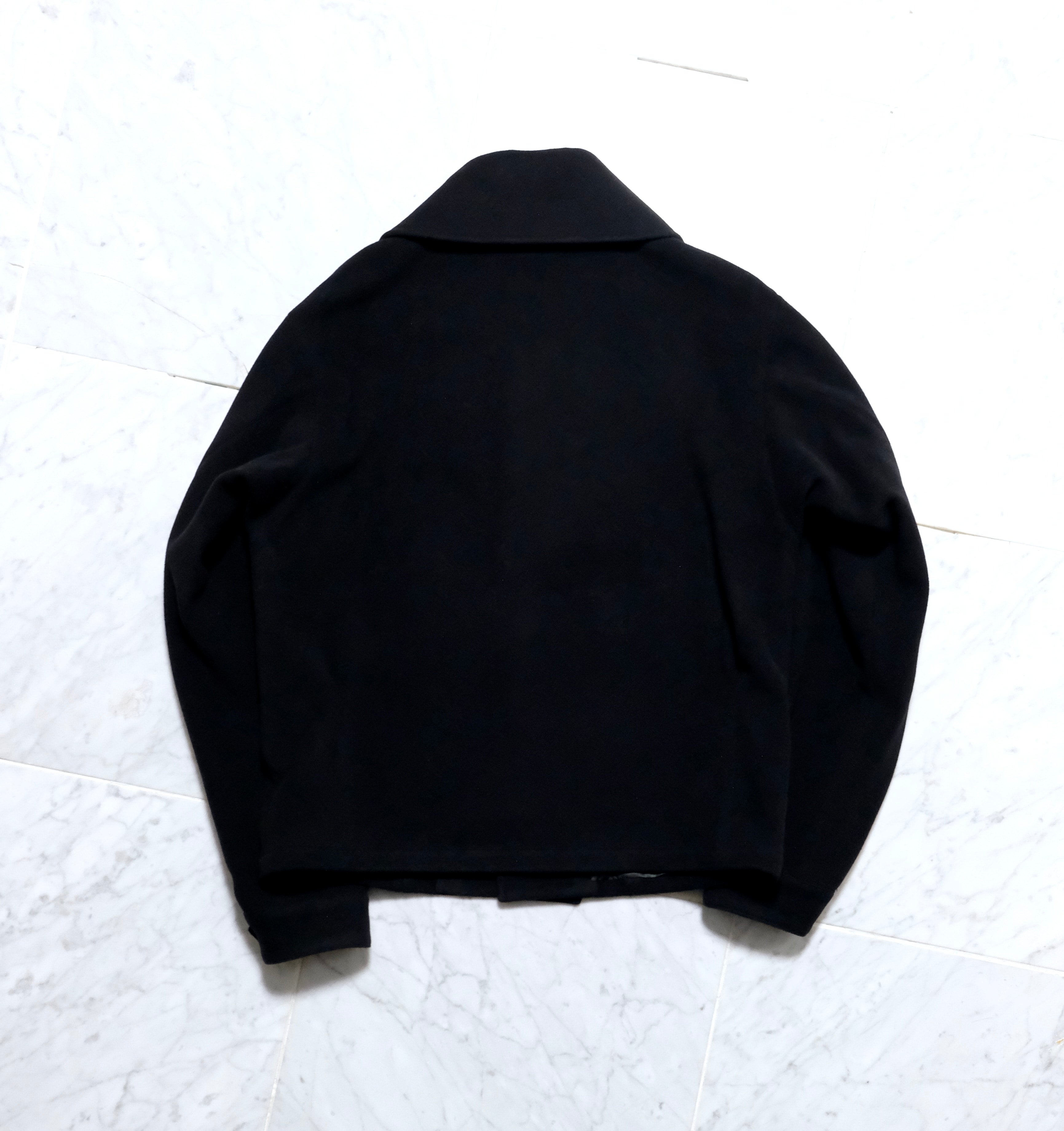 Zenovia black lambs wool melton | SHINYA