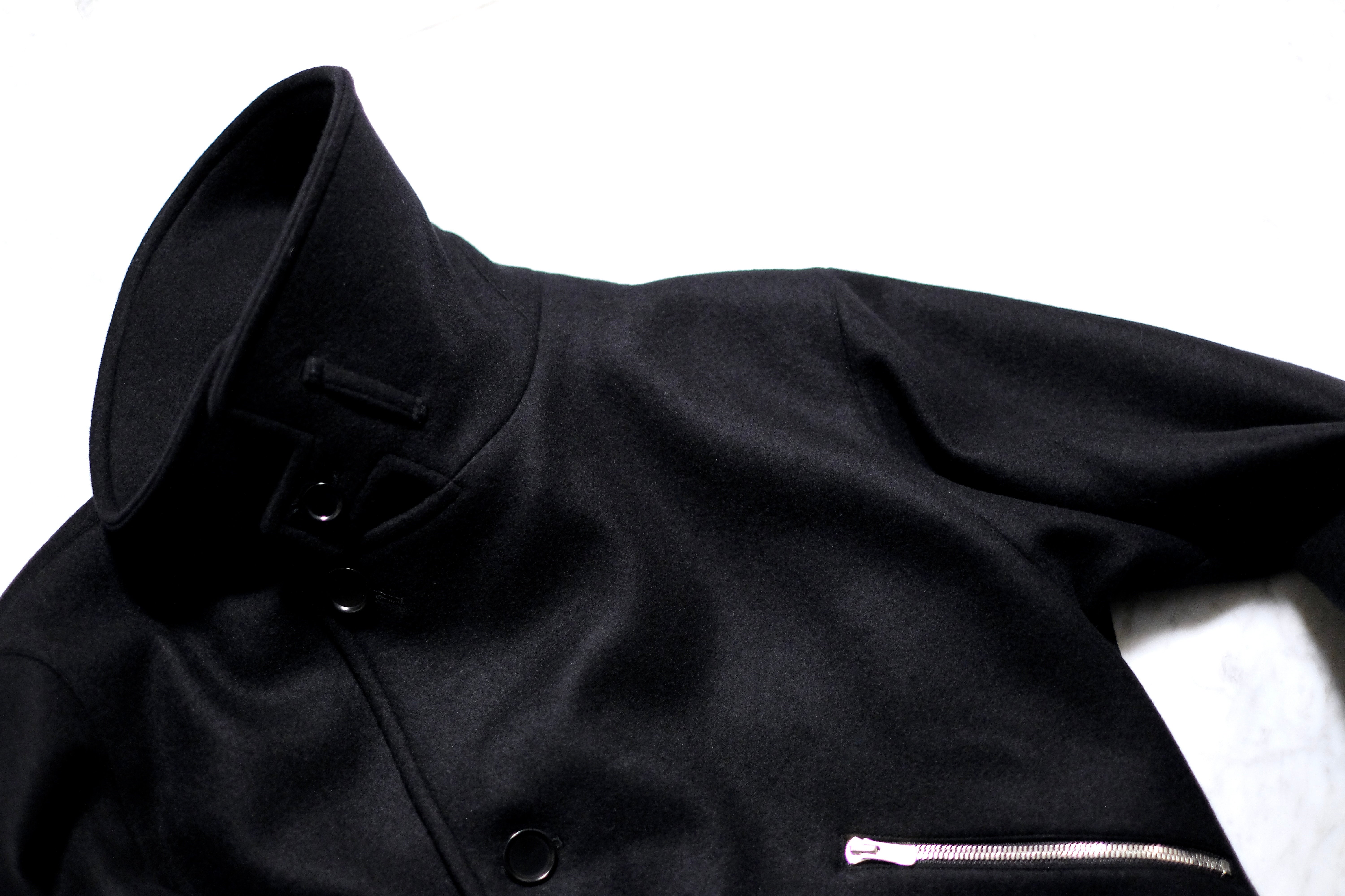 Zenovia black lambs wool melton | SHINYA