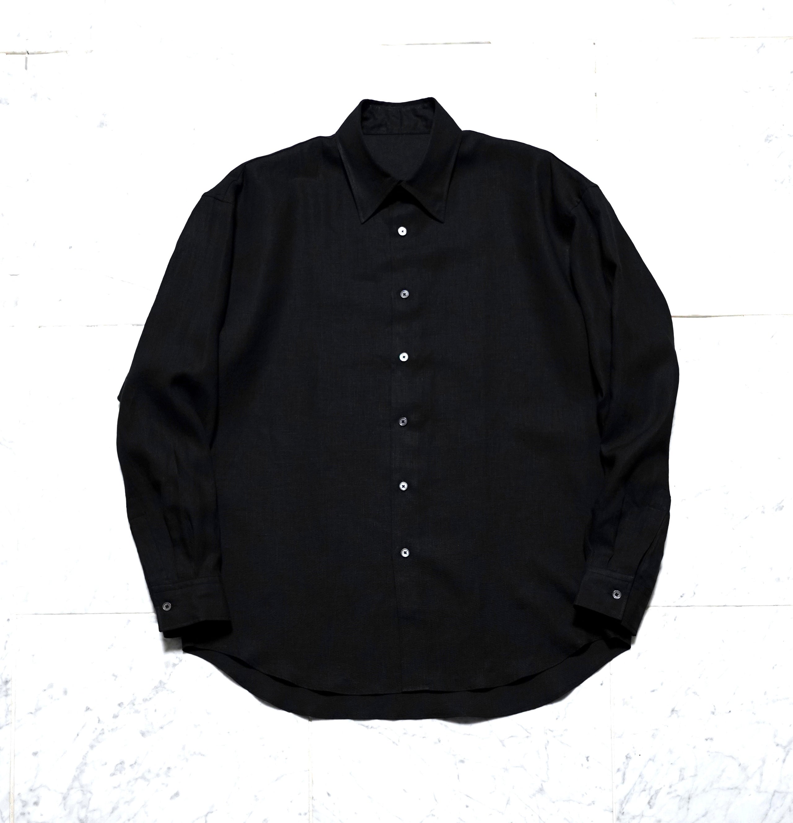 Shiki black lenis linen | SHINYA