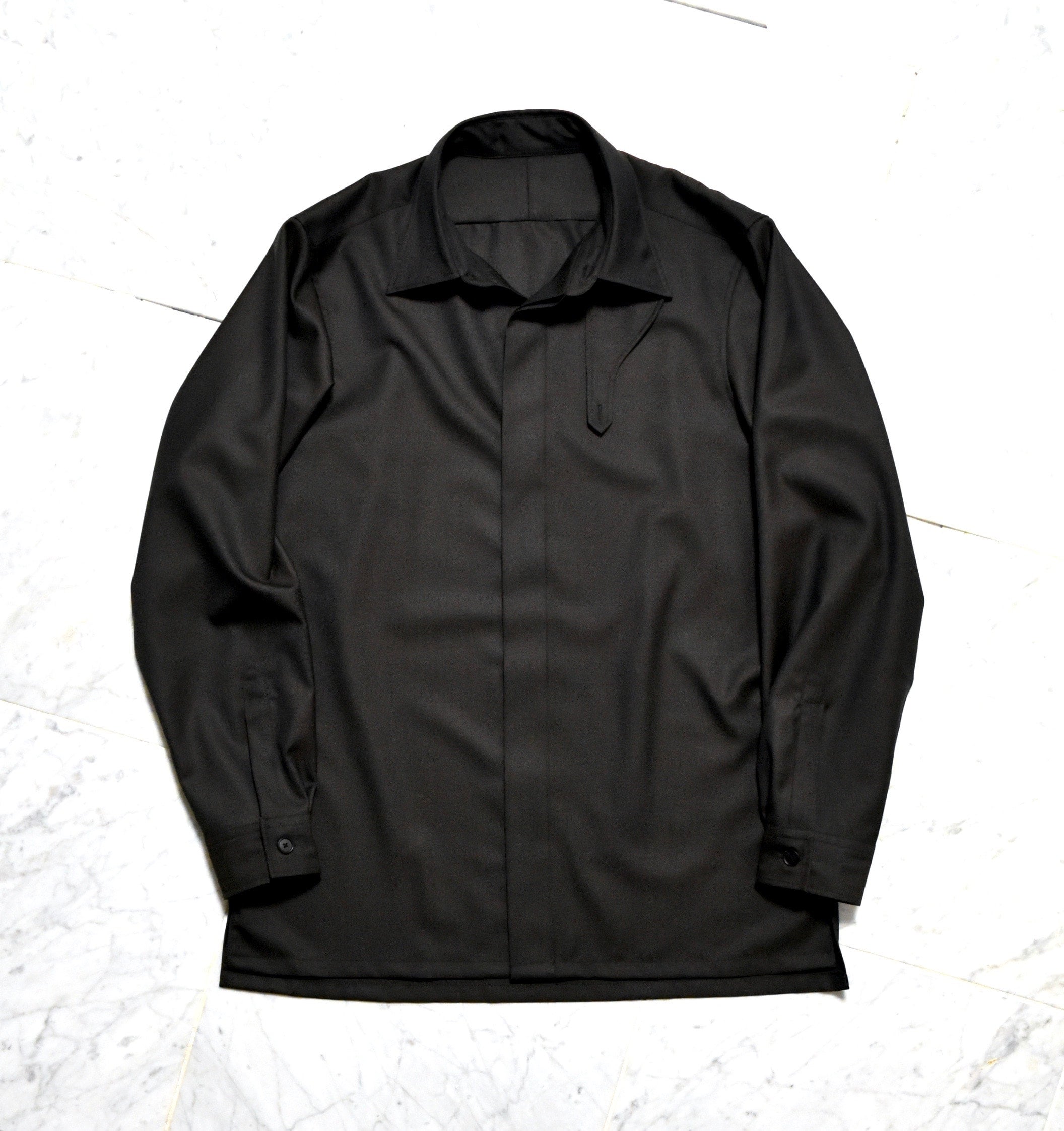 SHINYA Granhiert wool silk serge D.Brown